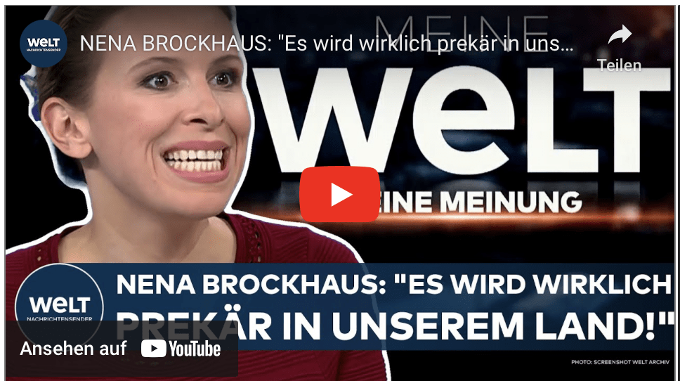 NENA BROCKHAUS: „Es wird wirklich prekär in unserem Land!“ I Meine WELT – Meine Meinung