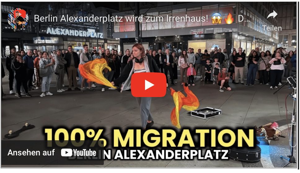 Berlin Alexanderplatz wird zum Irrenhaus! Deutschland zerbricht! 100% Migration