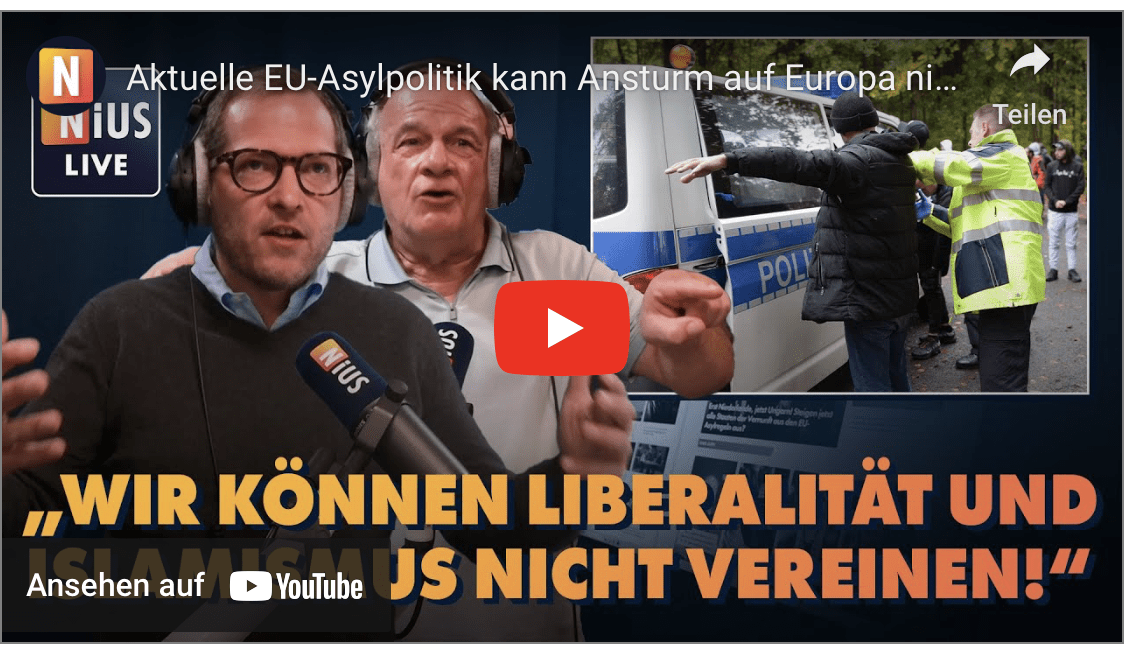Aktuelle EU-Asylpolitik kann Ansturm auf Europa nicht stoppen | NIUS Live vom 20. September 2024