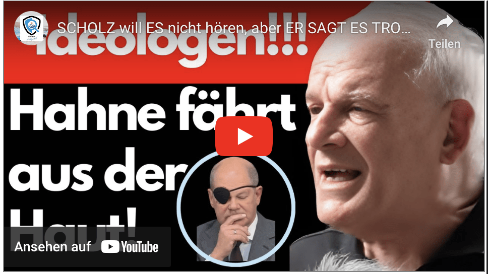 SCHOLZ will ES nicht hören, aber ER SAGT ES TROTZDEM!
