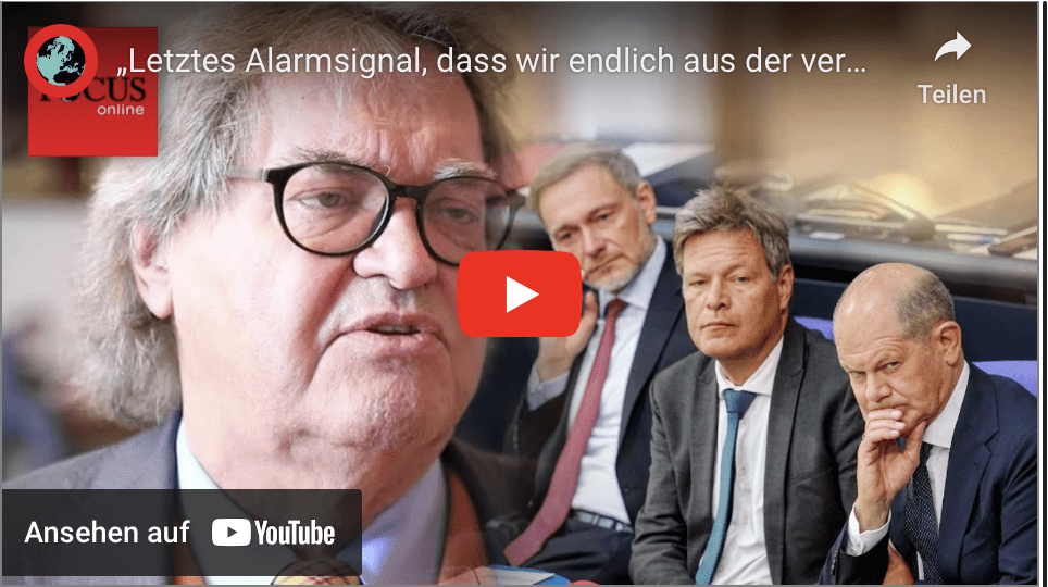 „Letztes Alarmsignal, dass wir endlich aus der vermaledeiten Ampel rausgehen“!