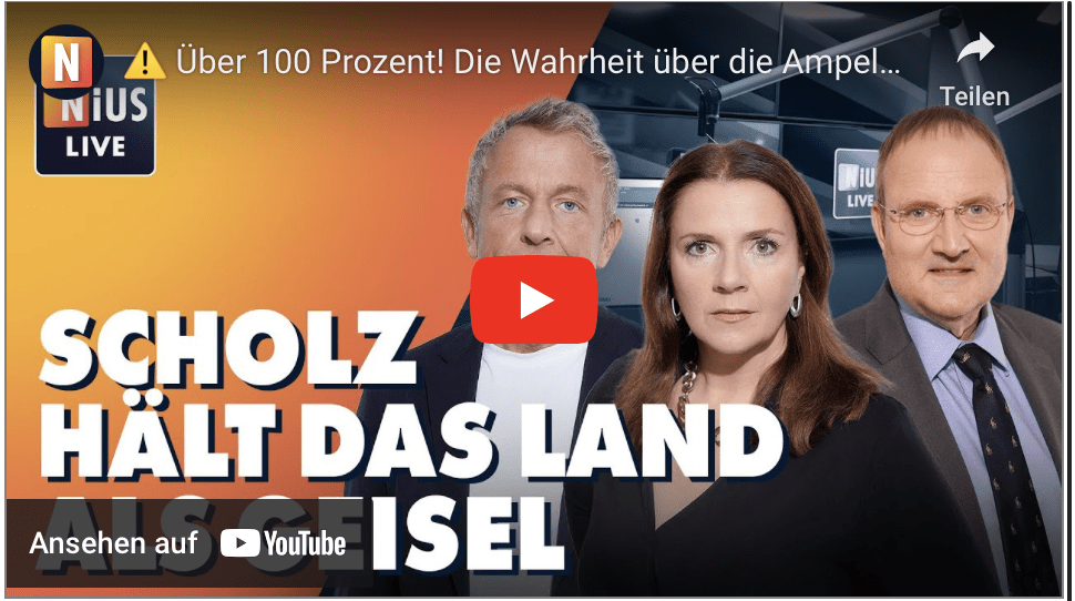Über 100 Prozent! Die Wahrheit über die Ampel-Inflation | NIUS Live am 24. September 2024