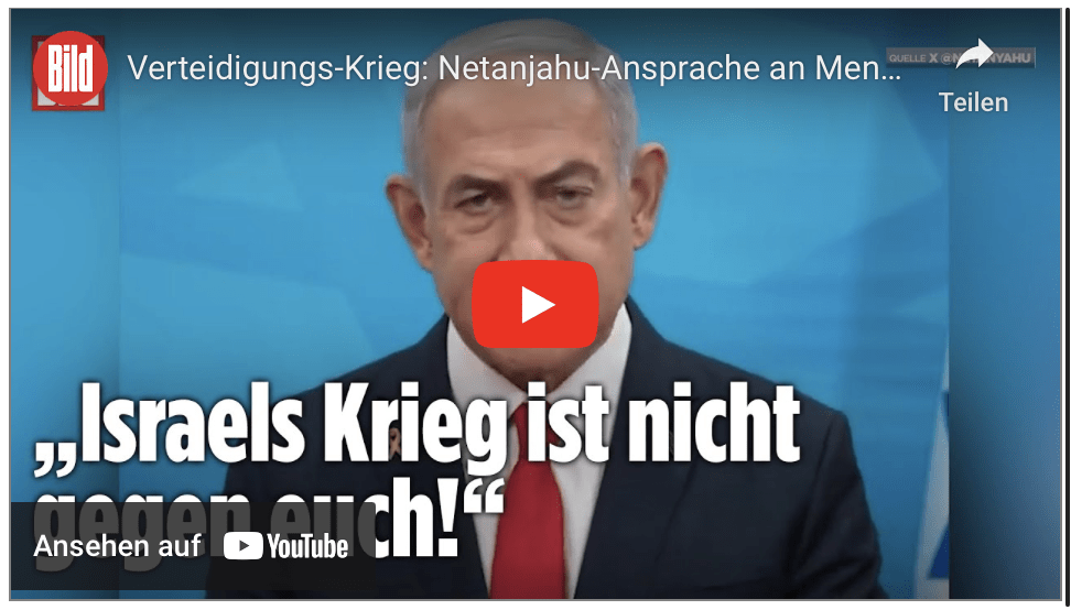 Verteidigungs-Krieg: Netanjahu-Ansprache an Menschen im Libanon!
