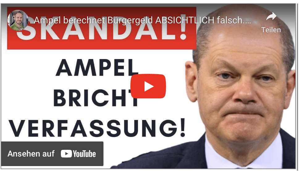 Ampel berechnet Bürgergeld ABSICHTLICH falsch. Jetzt fehlen 9,6 Mrd€!