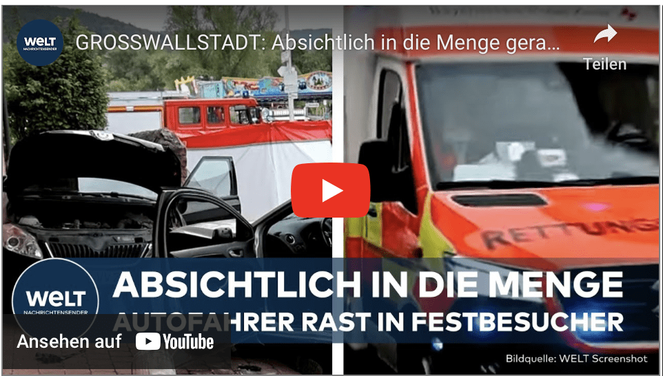 GROSSWALLSTADT: Absichtlich in die Menge gerast! Aus Wut während Kirchweihfest – fünf Verletzte!