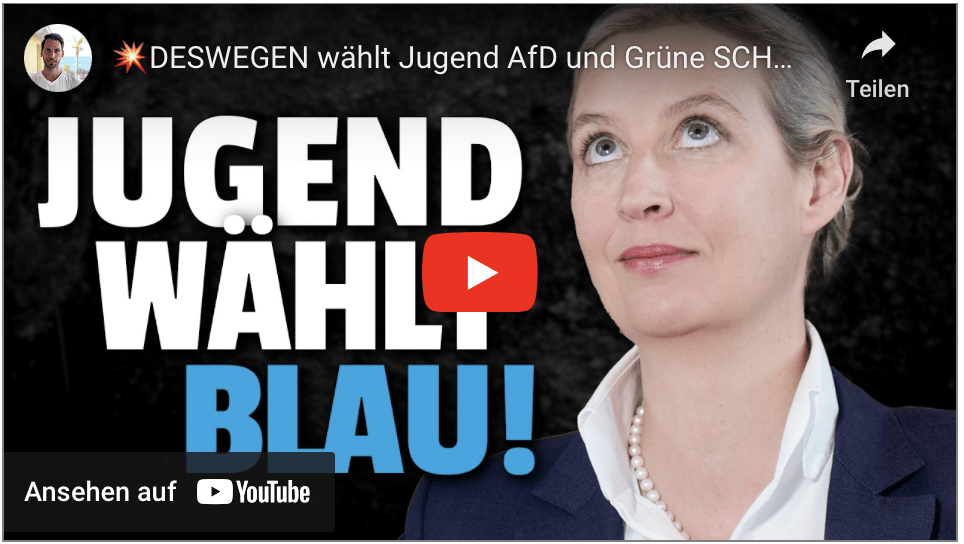 DESWEGEN wählt Jugend AfD und Grüne SCHMIEREN ab!