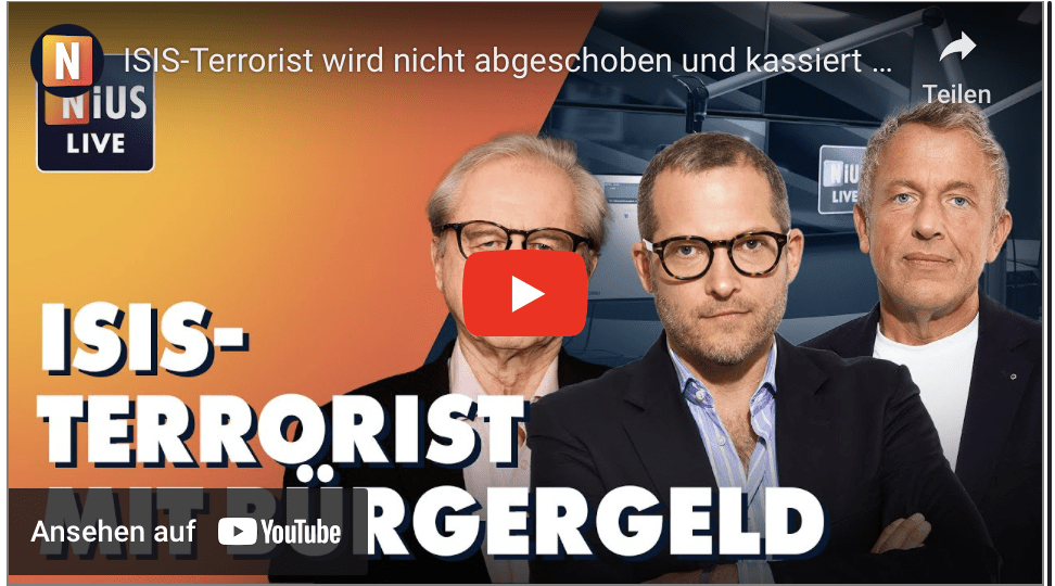 ISIS-Terrorist wird nicht abgeschoben und kassiert bei uns | NIUS Live am 25. September 2024