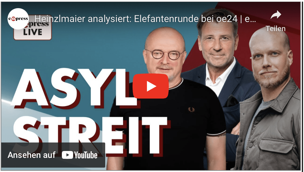 Heinzlmaier analysiert: Elefantenrunde bei oe24 | exxpress live am 25. September 2024