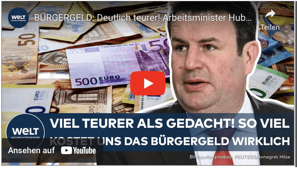 BÜRGERGELD: Deutlich teurer! Arbeitsminister Hubertus Heil (SPD) rechnet mit höheren Kosten