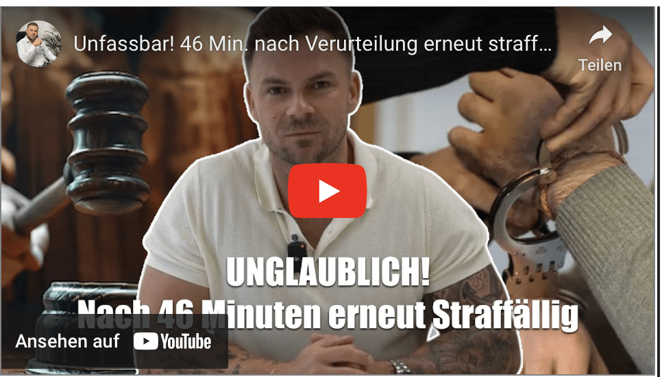 Unfassbar! 46 Min. nach Verurteilung erneut straffällig I Rechtsanwalt erklärt