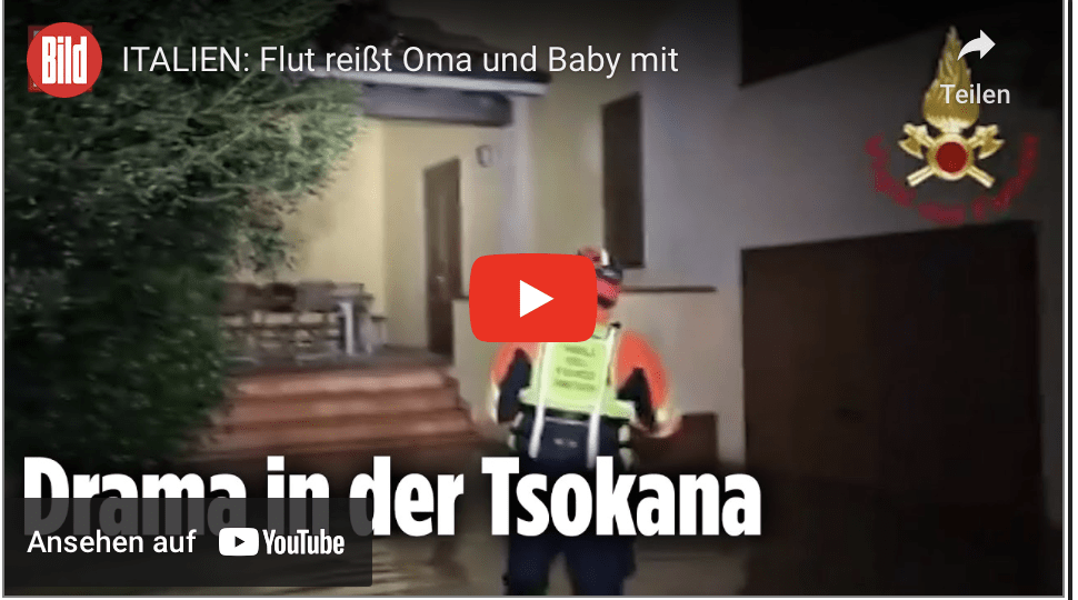 ITALIEN: Flut reißt Oma und Baby mit!