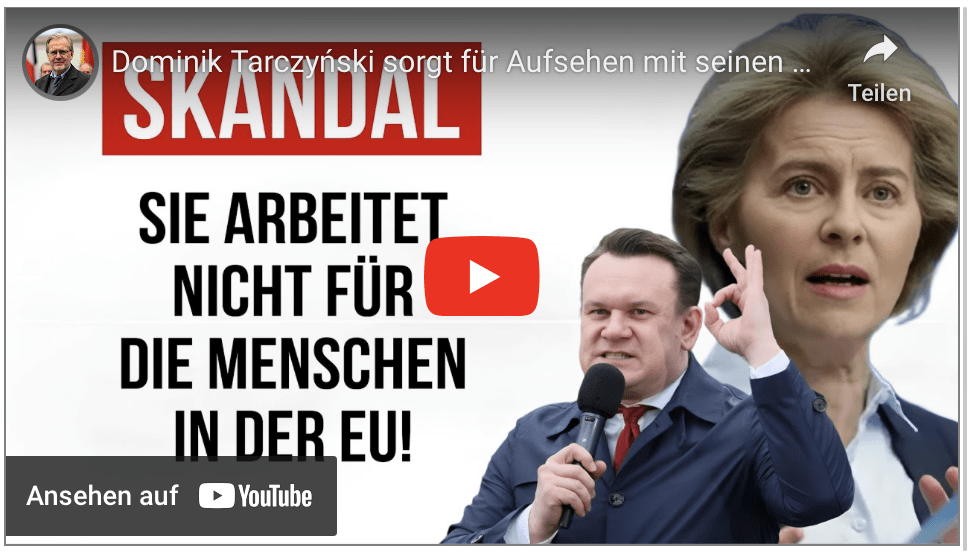 Dominik Tarczyński sorgt für Aufsehen mit seinen Bemerkungen über Ursula von der Leyen: „Die EU…