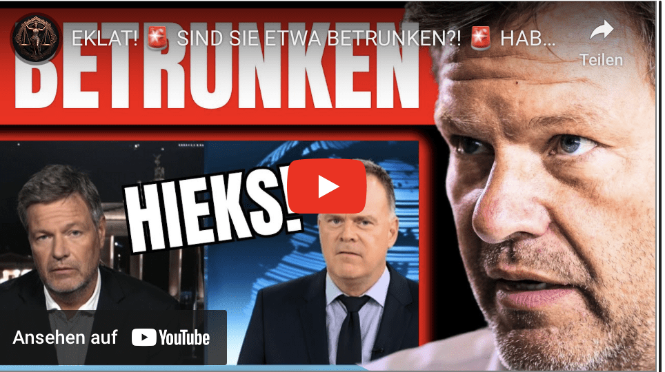 EKLAT!  SIND SIE ETWA BETRUNKEN?!  HABECK VIDEO GEHT GERADE ÜBERALL AUF TELEGRAM VIRAL!