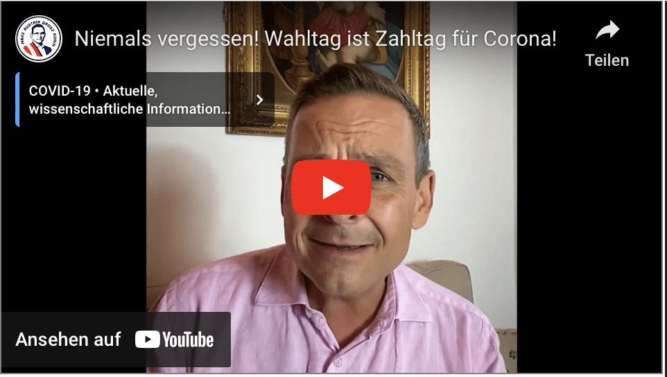 Niemals vergessen! Wahltag ist Zahltag für Corona!