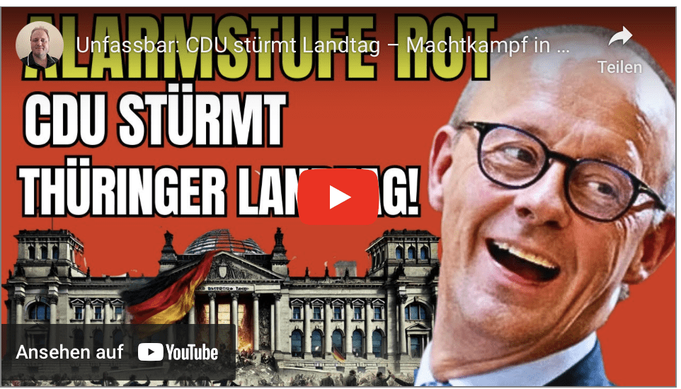 Unfassbar: CDU stürmt Landtag – Machtkampf in Thüringen!
