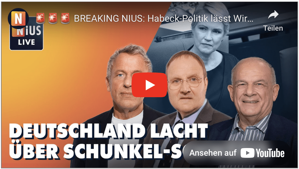 BREAKING NIUS: Habeck-Politik lässt Wirtschaft schrumpfen | NIUS Live am 27. September 2024