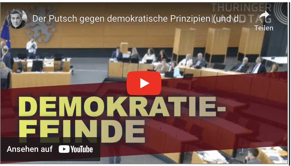 Der Putsch gegen demokratische Prinzipien (und die AfD) im Thüringer Landtag – für Sie dechiffriert