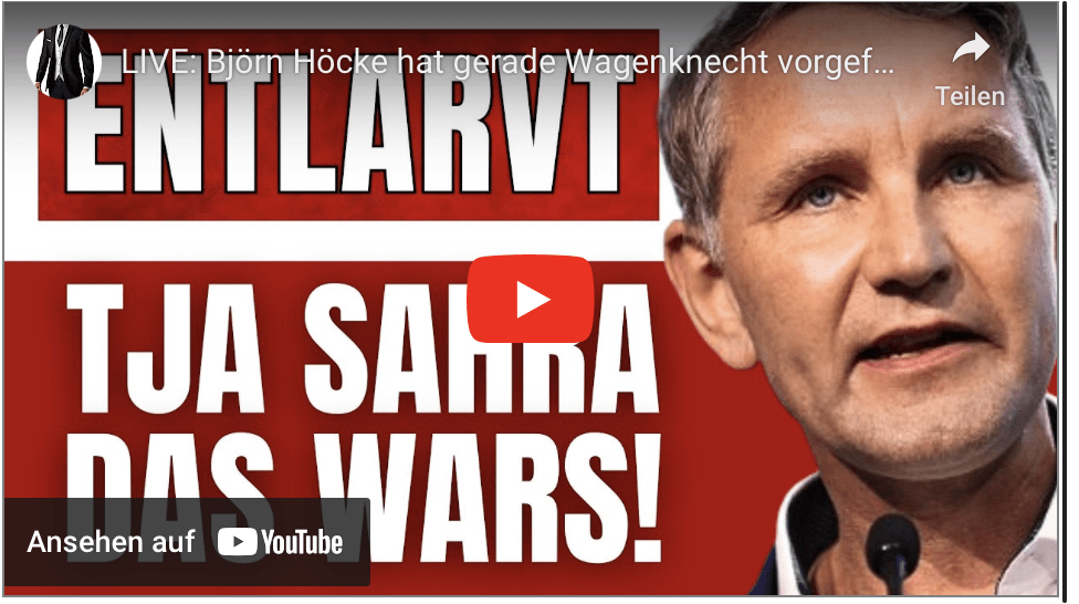 LIVE: Björn Höcke hat gerade Wagenknecht vorgeführt!