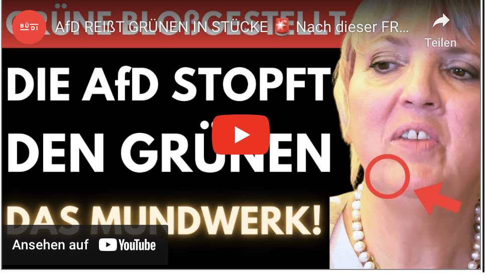AfD REIßT GRÜNEN IN STÜCKE  Nach dieser FRECHEN GRÜNEN Zwischenfrage explodiert die AfD!