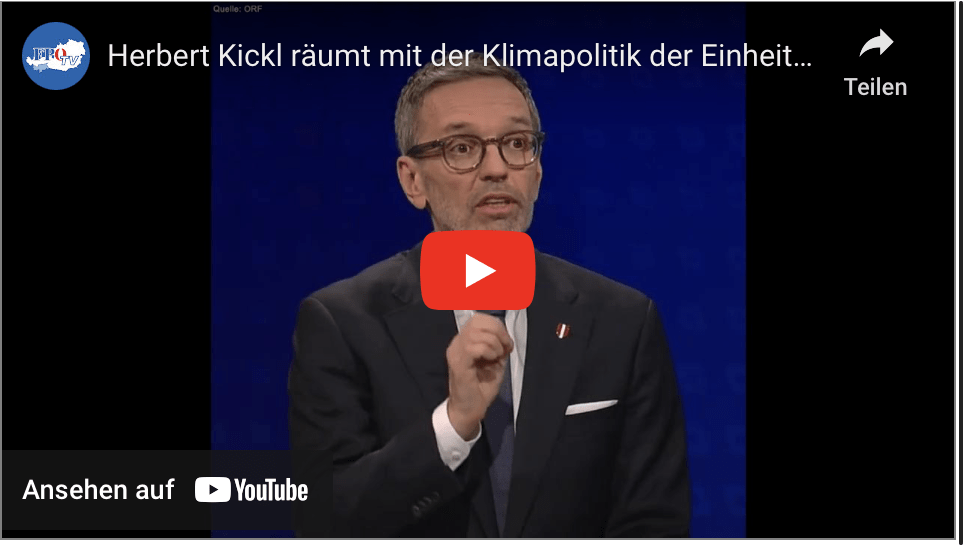 Herbert Kickl räumt mit der Klimapolitik der Einheitspartei auf!