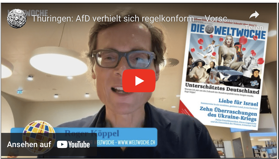 Thüringen: AfD verhielt sich regelkonform – Vorschau «Weltwoche Deutschland»