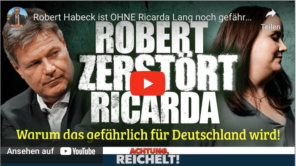 Robert Habeck ist OHNE Ricarda Lang noch gefährlicher! | Achtung, Reichelt! vom 30.09.24