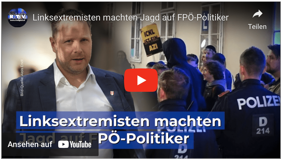 Linksextremisten machten Jagd auf FPÖ-Politiker