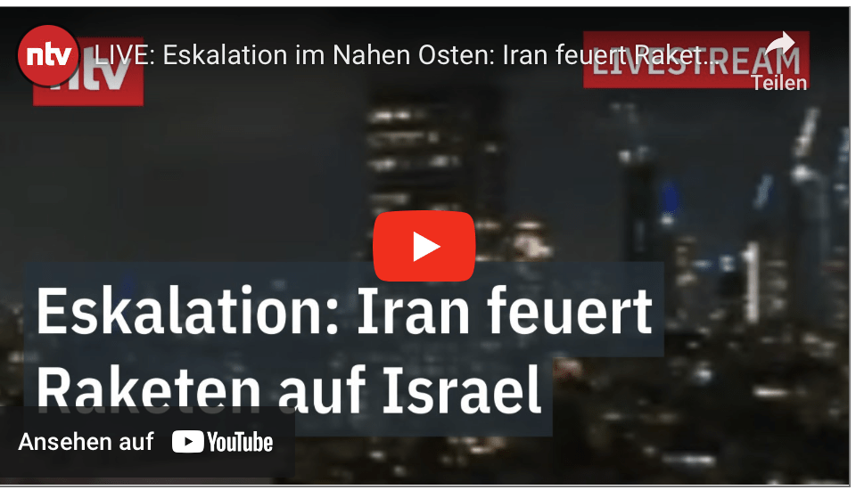LIVE: Eskalation im Nahen Osten: Iran feuert Raketen auf Israel