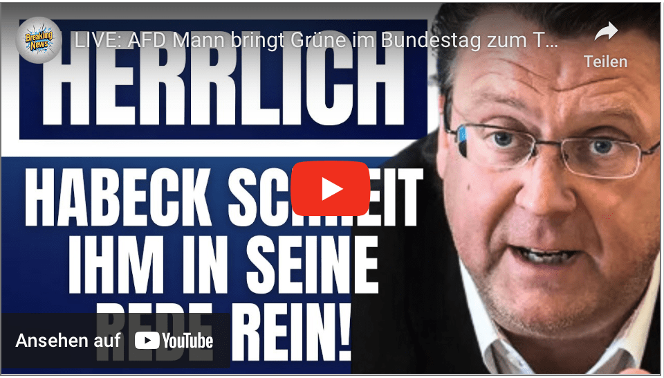 LIVE: AFD Mann bringt Grüne im Bundestag zum Toben!