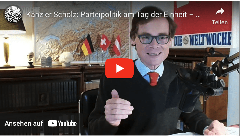 Kanzler Scholz: Parteipolitik am Tag der Einheit – Weltwoche Daily DE
