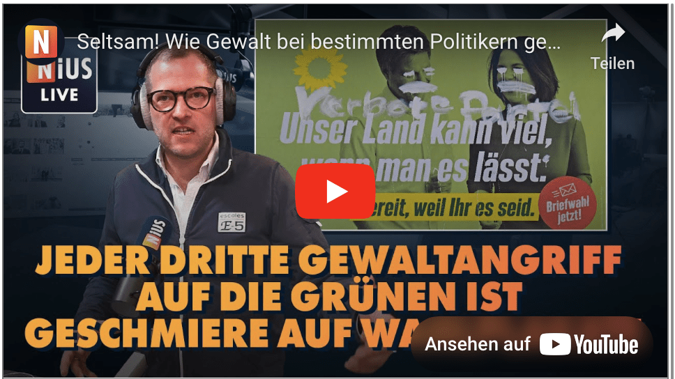 Seltsam! Wie Gewalt bei bestimmten Politikern gewertet wird I NIUS Live vom 2. Oktober 2024