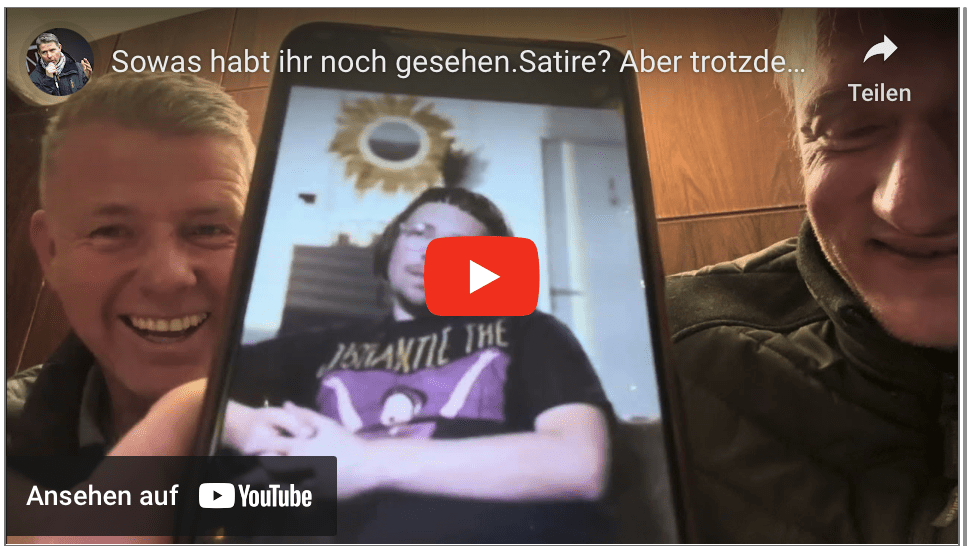 Sowas habt ihr noch gesehen.Satire? Aber trotzdem die Realität