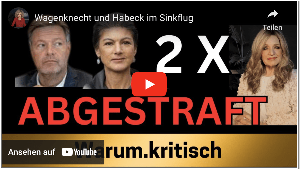 Wagenknecht und Habeck im Sinkflug