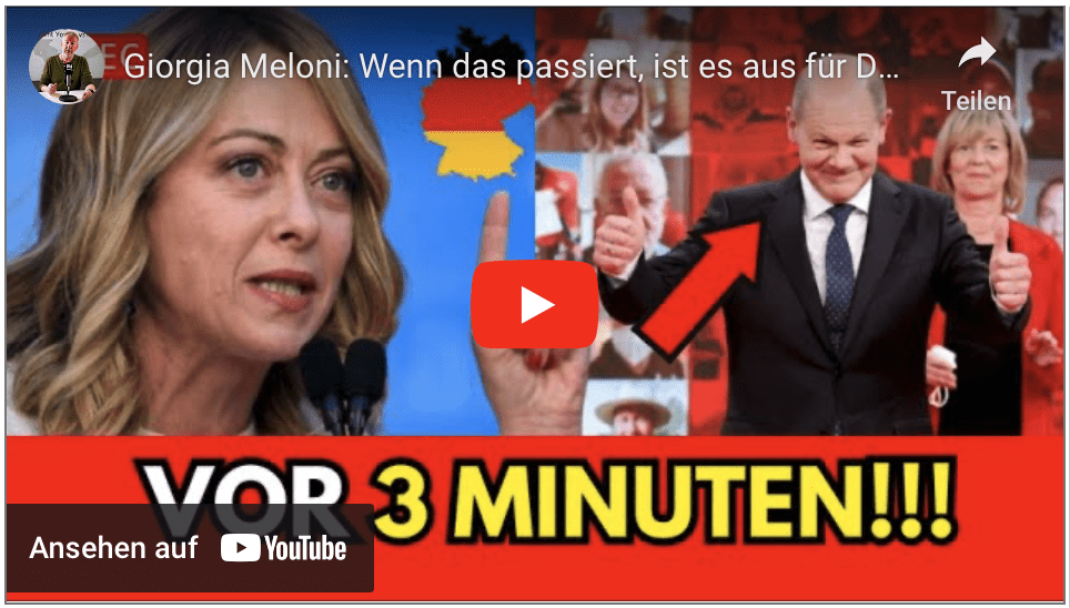 Giorgia Meloni: Wenn das passiert, ist es aus für Deutschland!!!