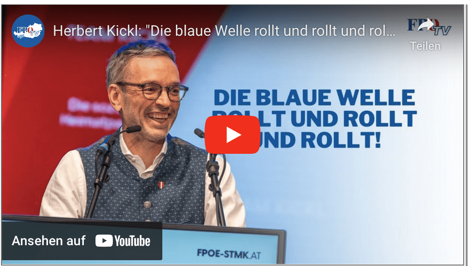 Herbert Kickl: „Die blaue Welle rollt und rollt und rollt!“