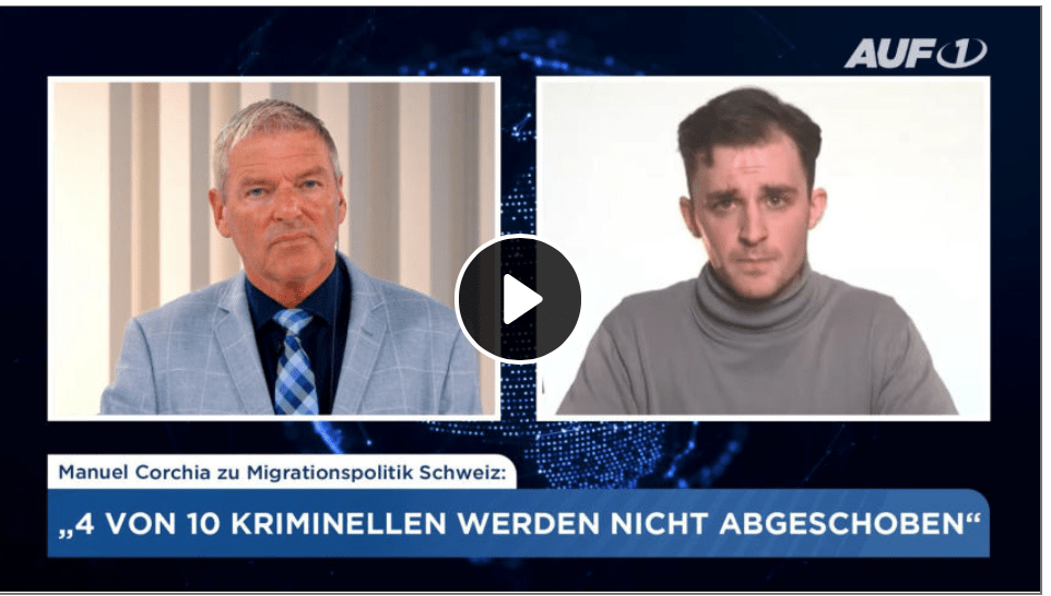 Aktivist Corchia zu Schweiz: „4 von 10 Kriminellen werden nicht abgeschoben“!
