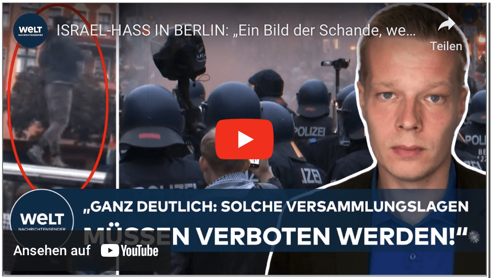 ISRAEL-HASS IN BERLIN: „Ein Bild der Schande, weit über Grenzen Berlins hinaus!“ – Gewalt eskaliert