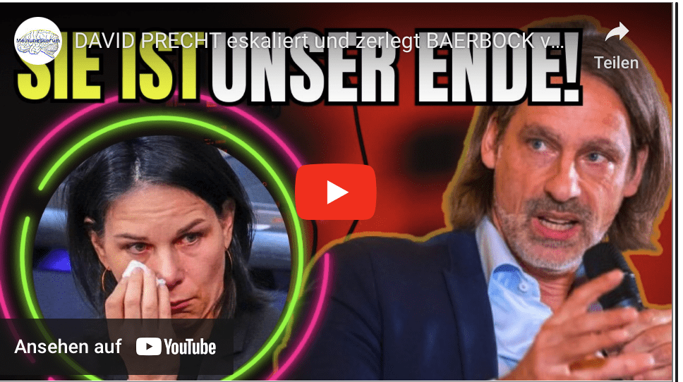 DAVID PRECHT eskaliert und zerlegt BAERBOCK vor laufender Kamera!