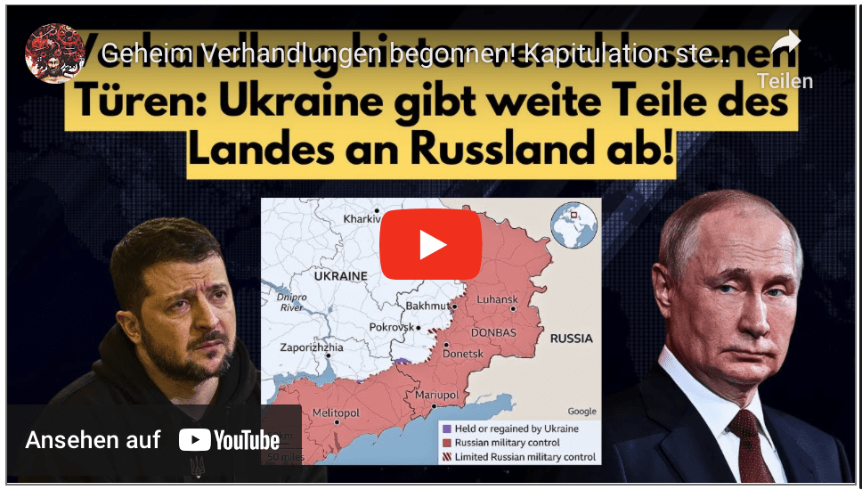 Geheim Verhandlungen begonnen! Kapitulation steht bevor! Kiew will Russland 20% der Ukraine geben!