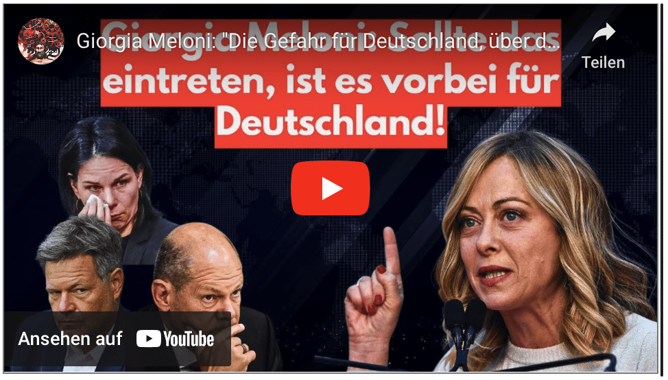 Giorgia Meloni: „Die Gefahr für Deutschland, über die niemand spricht!“ (Migration, Energie, EU)