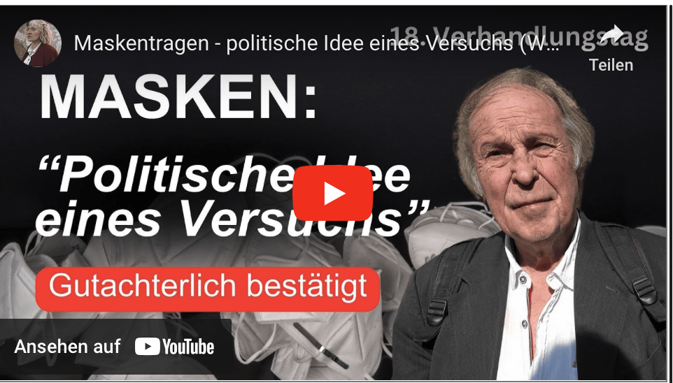 Maskentragen – politische Idee eines Versuchs (Walter Weber Prozess)