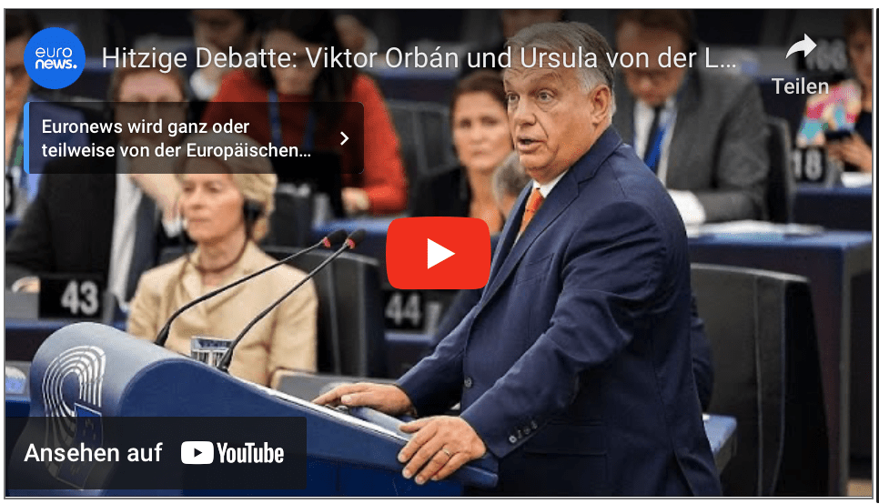 Hitzige Debatte: Viktor Orbán und Ursula von der Leyen streiten im EU-Parlament
