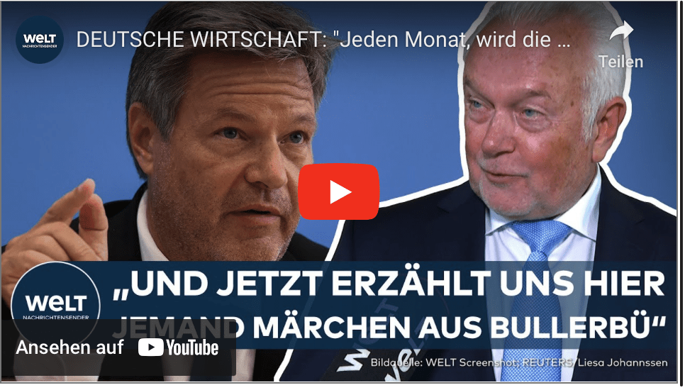 DEUTSCHE WIRTSCHAFT: „Jeden Monat, wird die Situation schlimmer“ – Kubicki schießt gegen Habeck