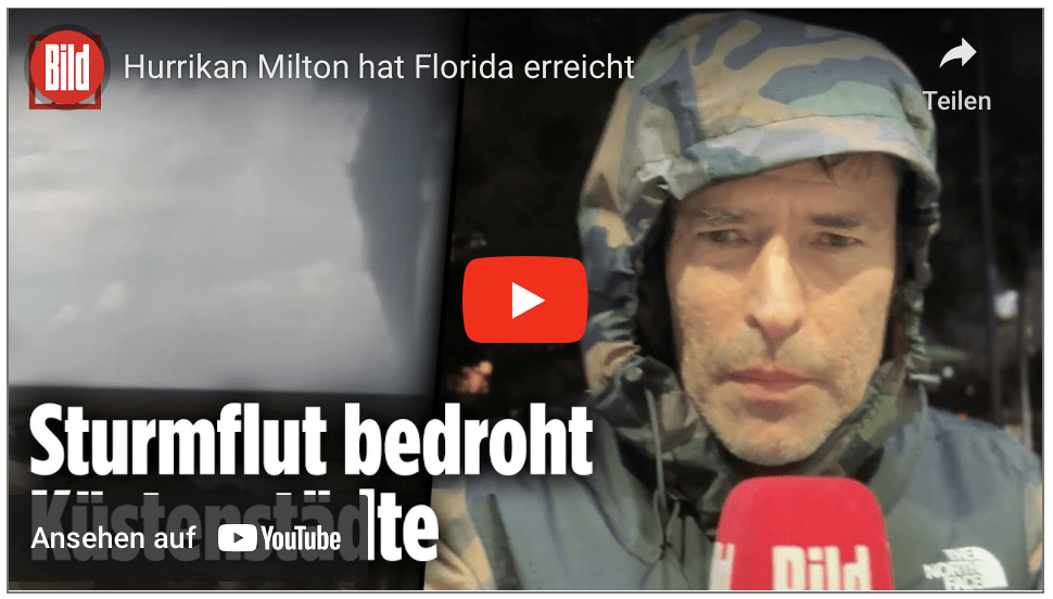 Hurrikan Milton hat Florida erreicht!