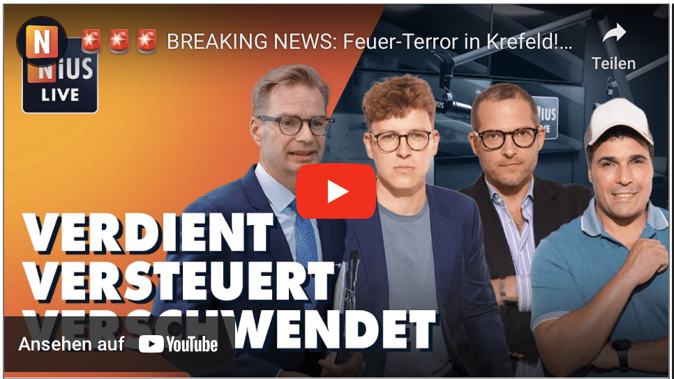 BREAKING NEWS: Feuer-Terror in Krefeld! Der Täter ist Iraker! | NIUS Live am 11. Oktober 2024