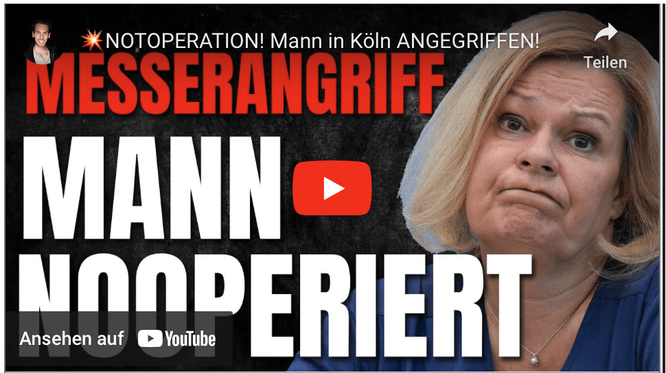 NOTOPERATION! Mann in Köln ANGEGRIFFEN!