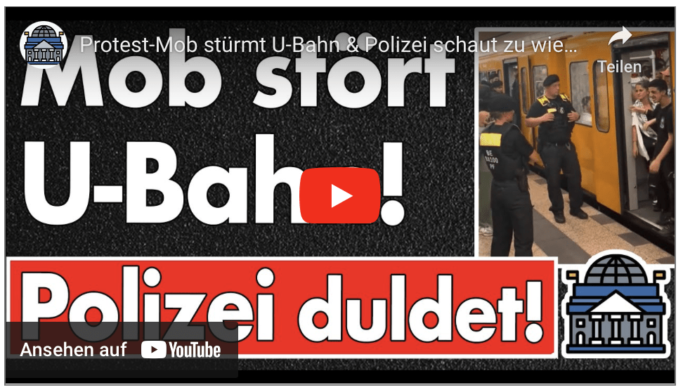 Protest-Mob stürmt U-Bahn & Polizei schaut zu wie Einheimische die Flucht ergreifen! Deutschland2024