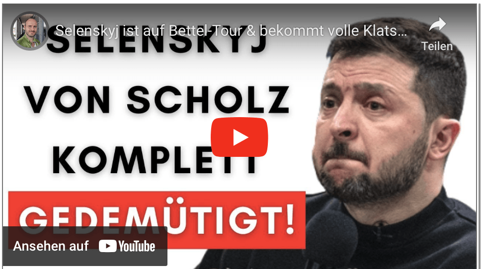 Selenskyj ist auf Bettel-Tour & bekommt volle Klatsche von Scholz!