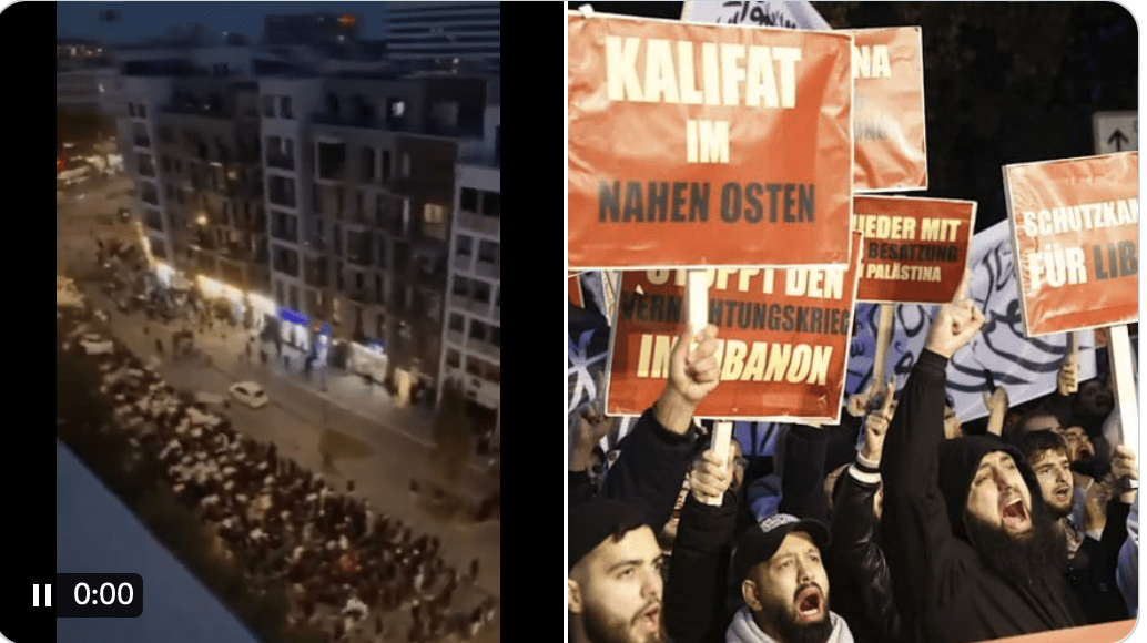 Tausende von radikalen Islamisten versammelten sich gestern Abend in Hamburg, Deutschland, und forderten die Errichtung eines muslimischen Kalifats und die Durchsetzung der Scharia in ganz Europa.