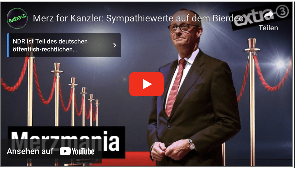 Merz for Kanzler: Sympathiewerte auf dem Bierdeckel | extra 3 | NDR